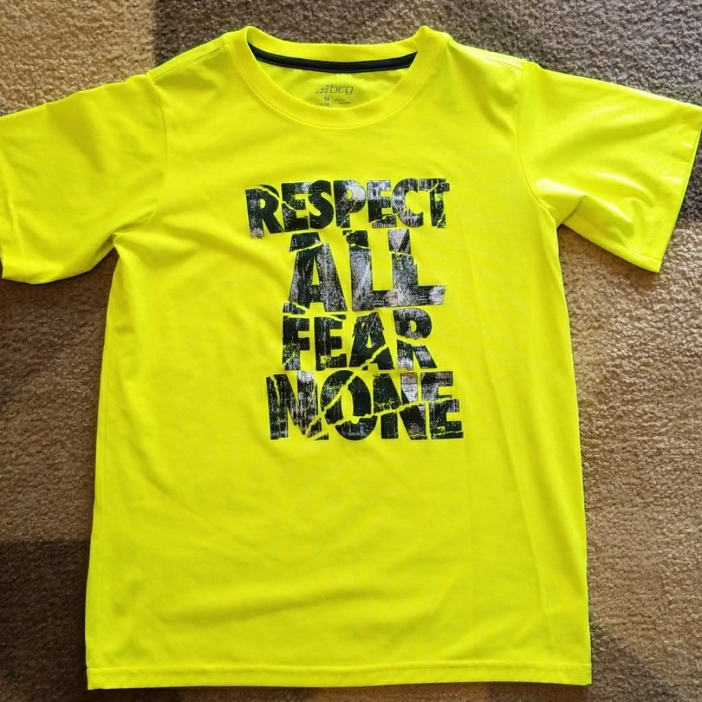 Boys highlighter yellow active shiet